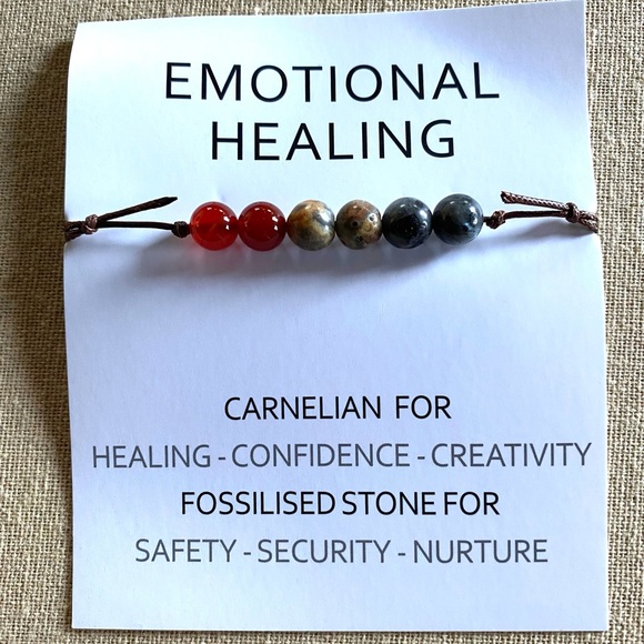 Bracelet Crystal Stone Emotional Healing Inspirational w card - Picture 3 of 10